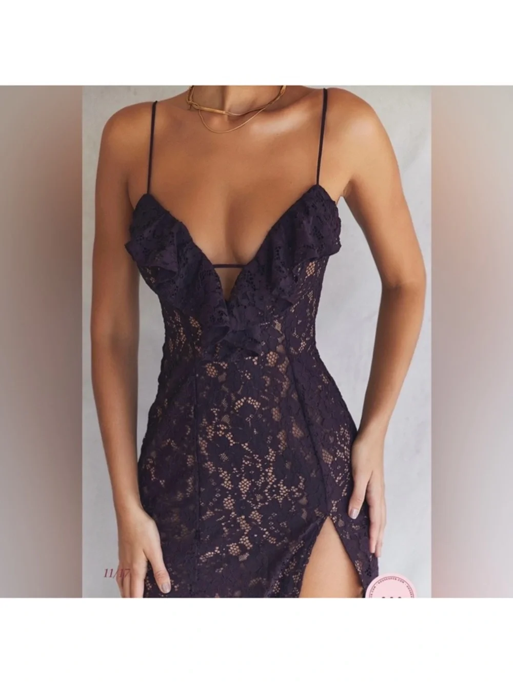 💜Firm Price💜House of CB Malia Night Shade lace maxi dress - Picture 6 of 16